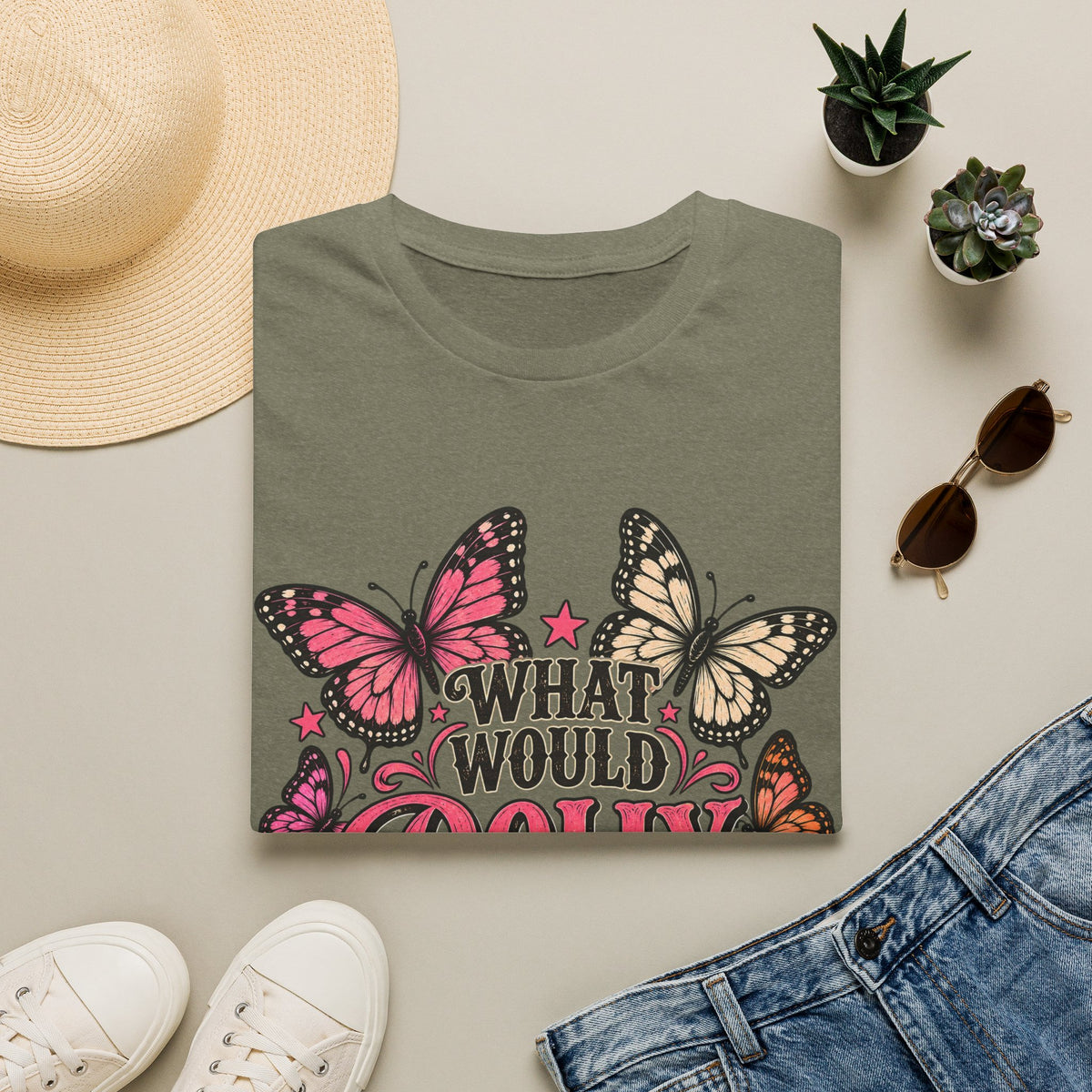 What Would Dolly Do? Butterfly Graphic Tee