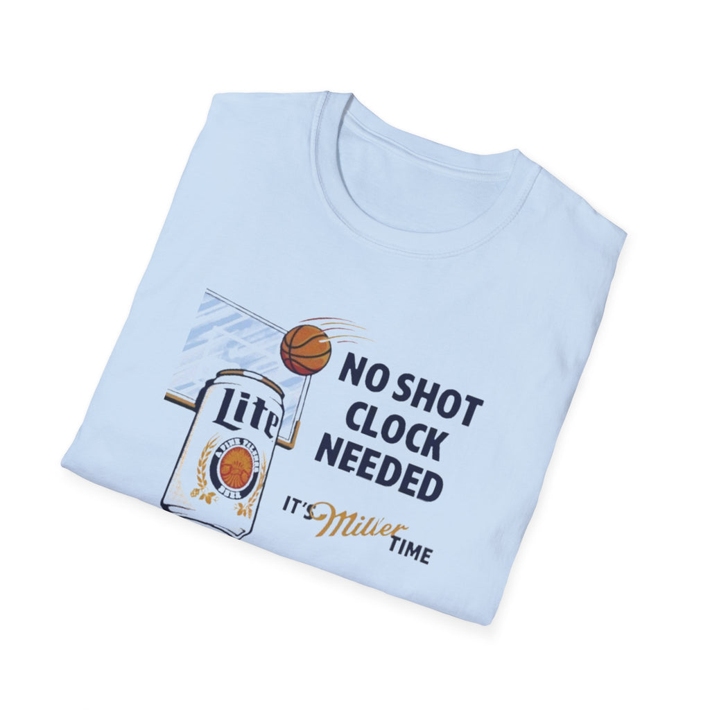 Miller Lite "No Shot Clock Needed" Basketball T-Shirt