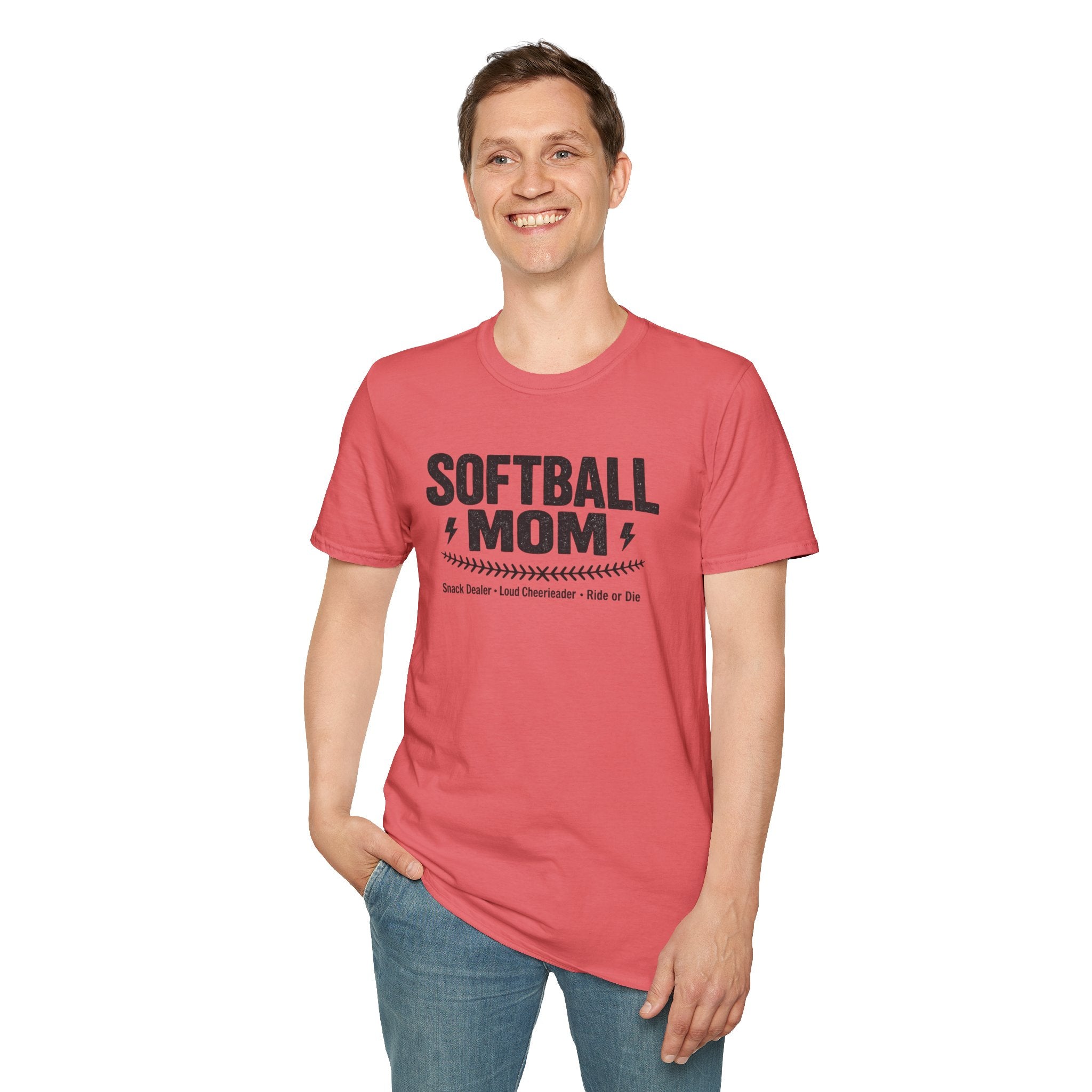 Softball Mom T-Shirt – Proud Softball Mom Tee (Coach, Team Mom Gift)