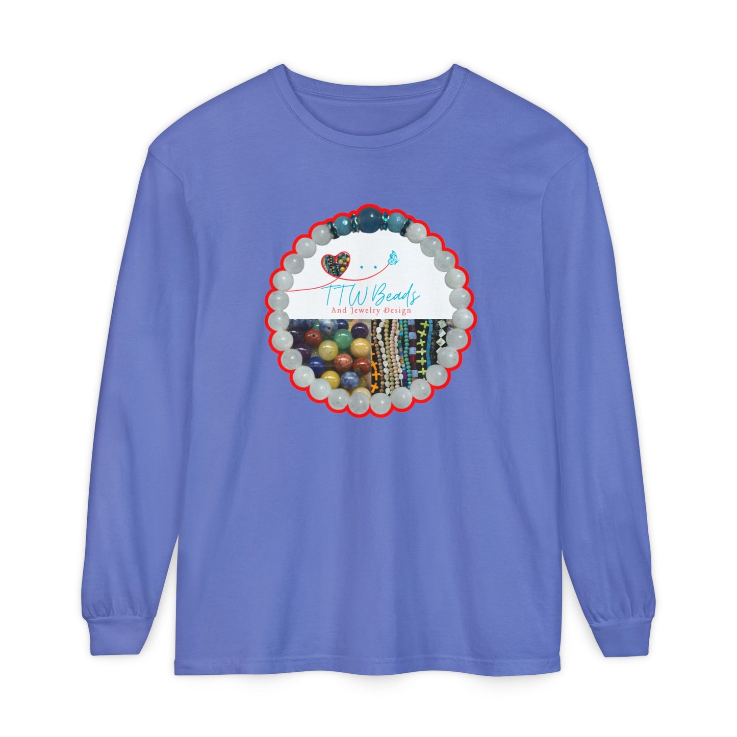 TTW Beads and Gould Creek Farm Vibrant Long Sleeve T-Shirt for Artists and Farmers