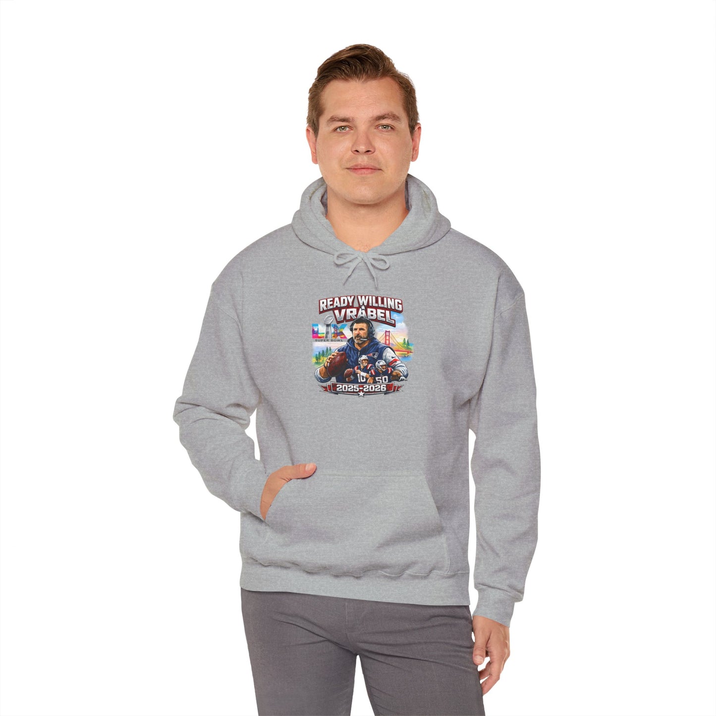 Ready, Willing, & Vrabel Hoodie — Veteran Tribute Graphic Pullover
