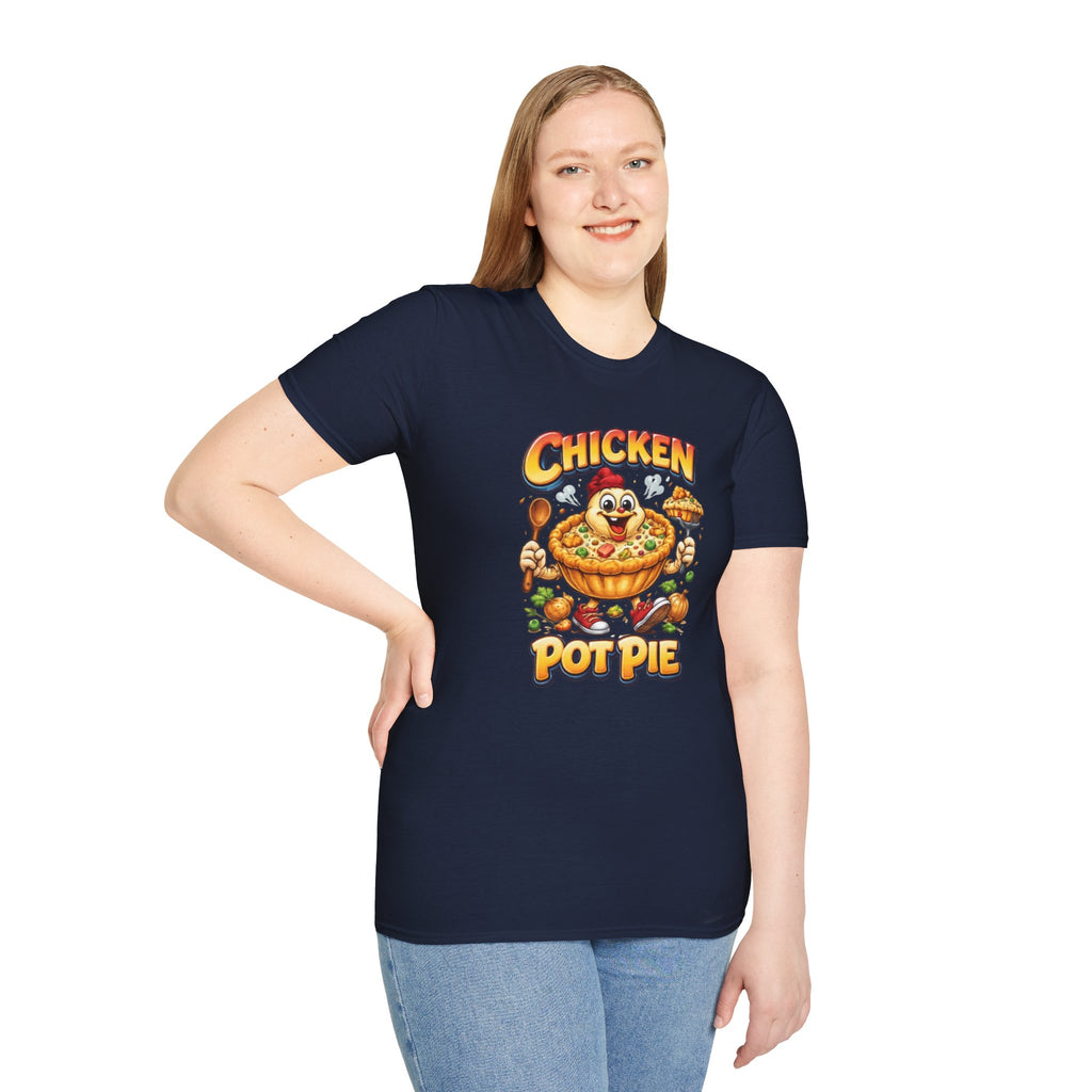Comical Chicken Pot Pie T-Shirt — Funny Pie Lover Graphic Tee