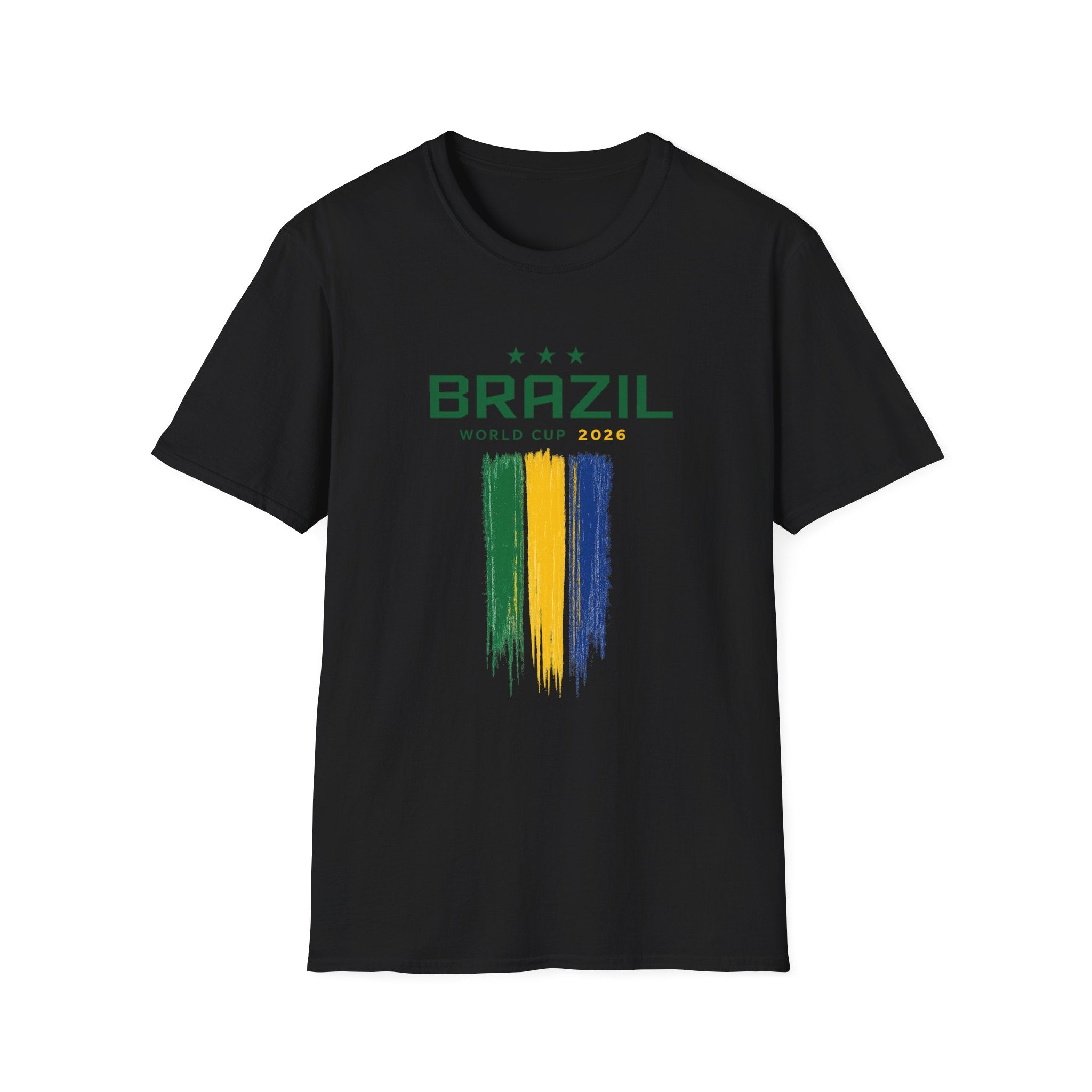 Brazil World Cup T-Shirt — Brush Stroke Flag Soccer Tee