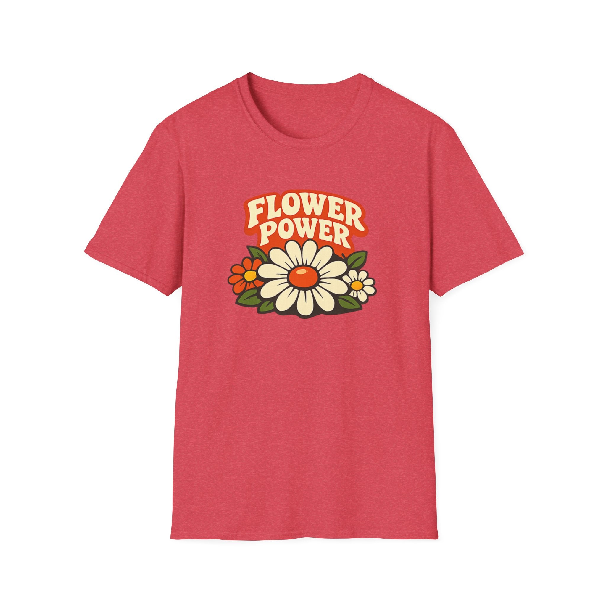 Retro Flower Power Graphic T-Shirt — Vintage 60s Floral Vibe