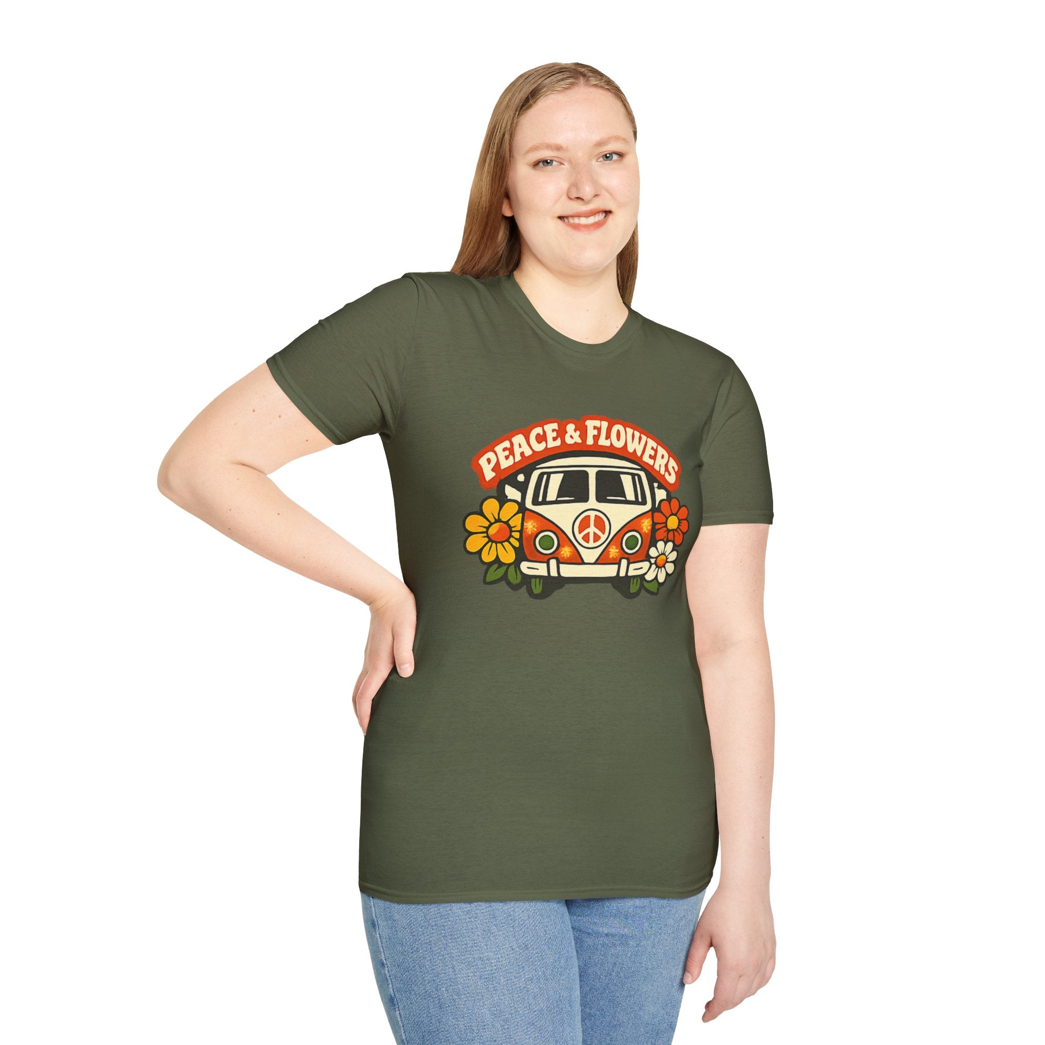 Hippie Van Peace & Flowers T-Shirt