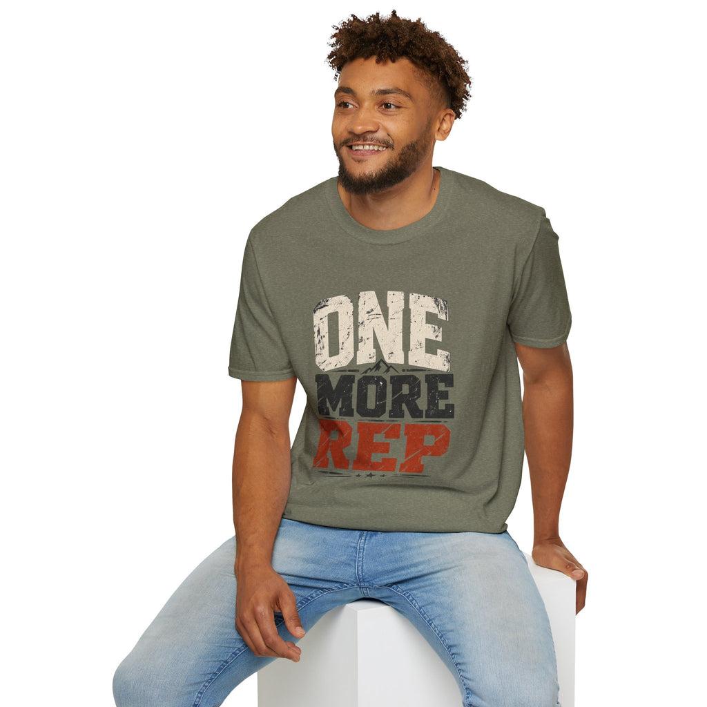 One More Rep – Vintage Workout & Fitness Graphic Tee