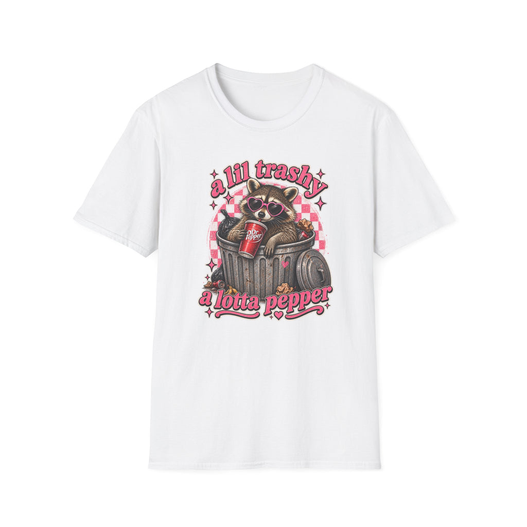 A Lil Trashy, A Lotta Pepper Raccoon Tee 🦝🥤