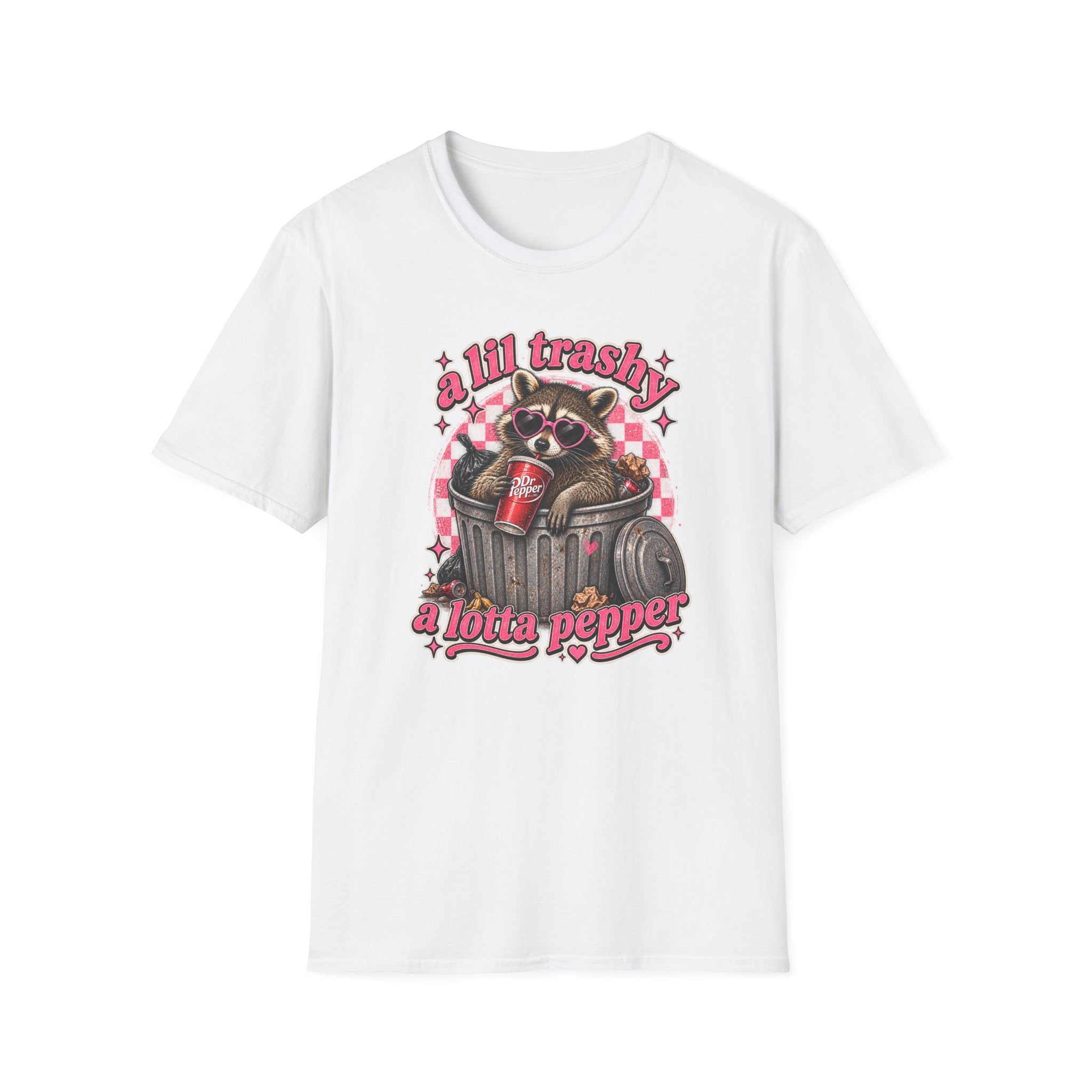 A Lil Trashy, A Lotta Pepper Raccoon Tee 🦝🥤
