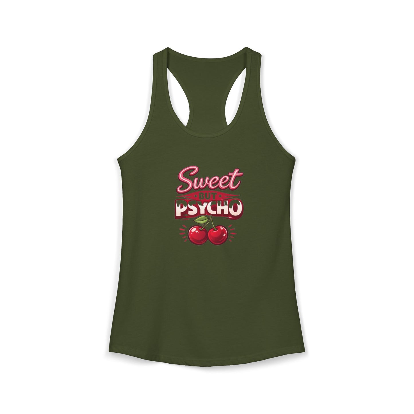 Sweet But Psycho Racerback Tank — Women's Graphic Tank Top