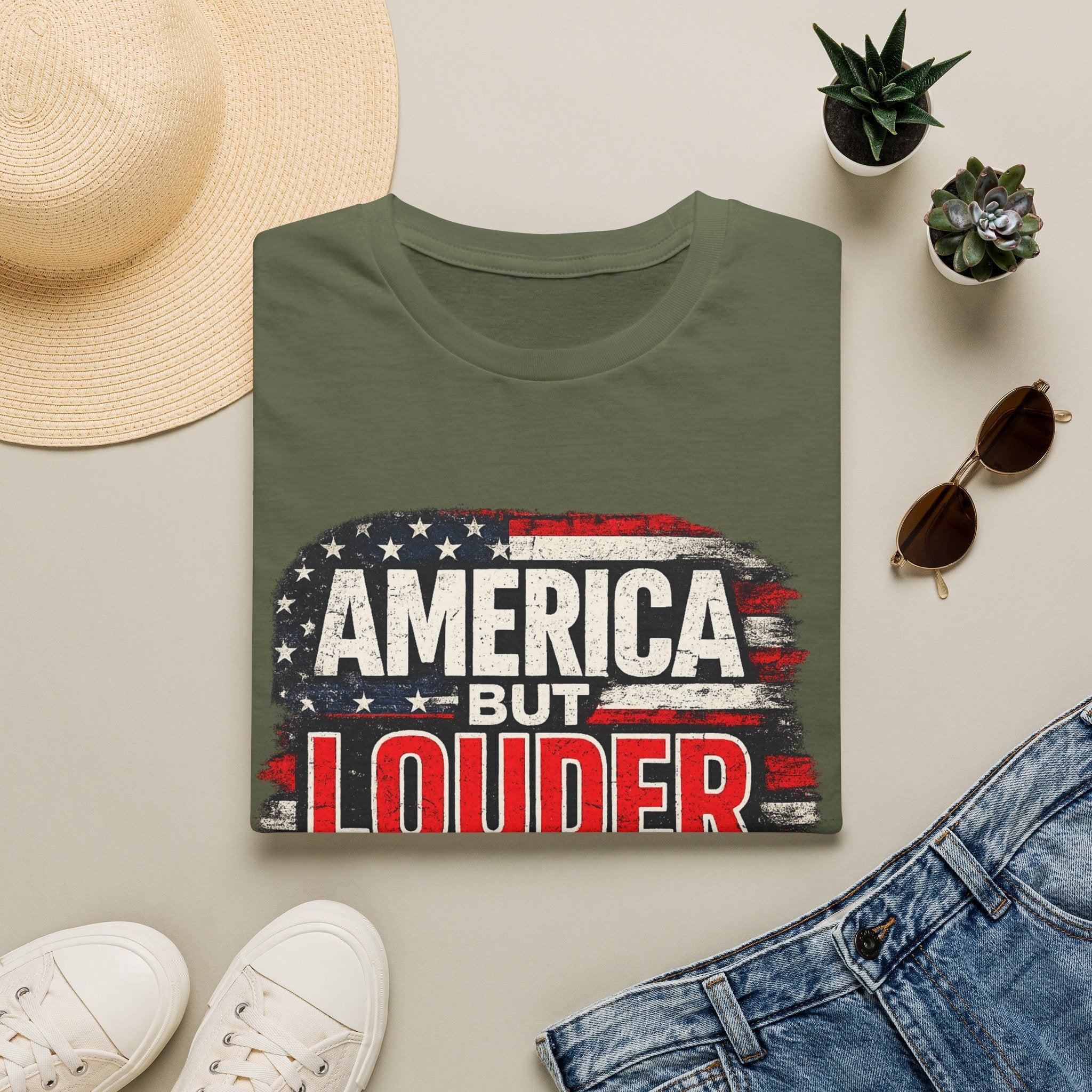 America But Louder T-Shirt — Patriotic American Flag Graphic Tee