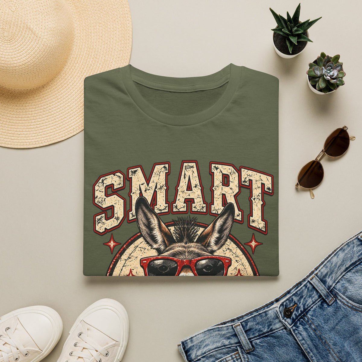 Smart Ass – Funny Donkey Vintage Graphic Tee