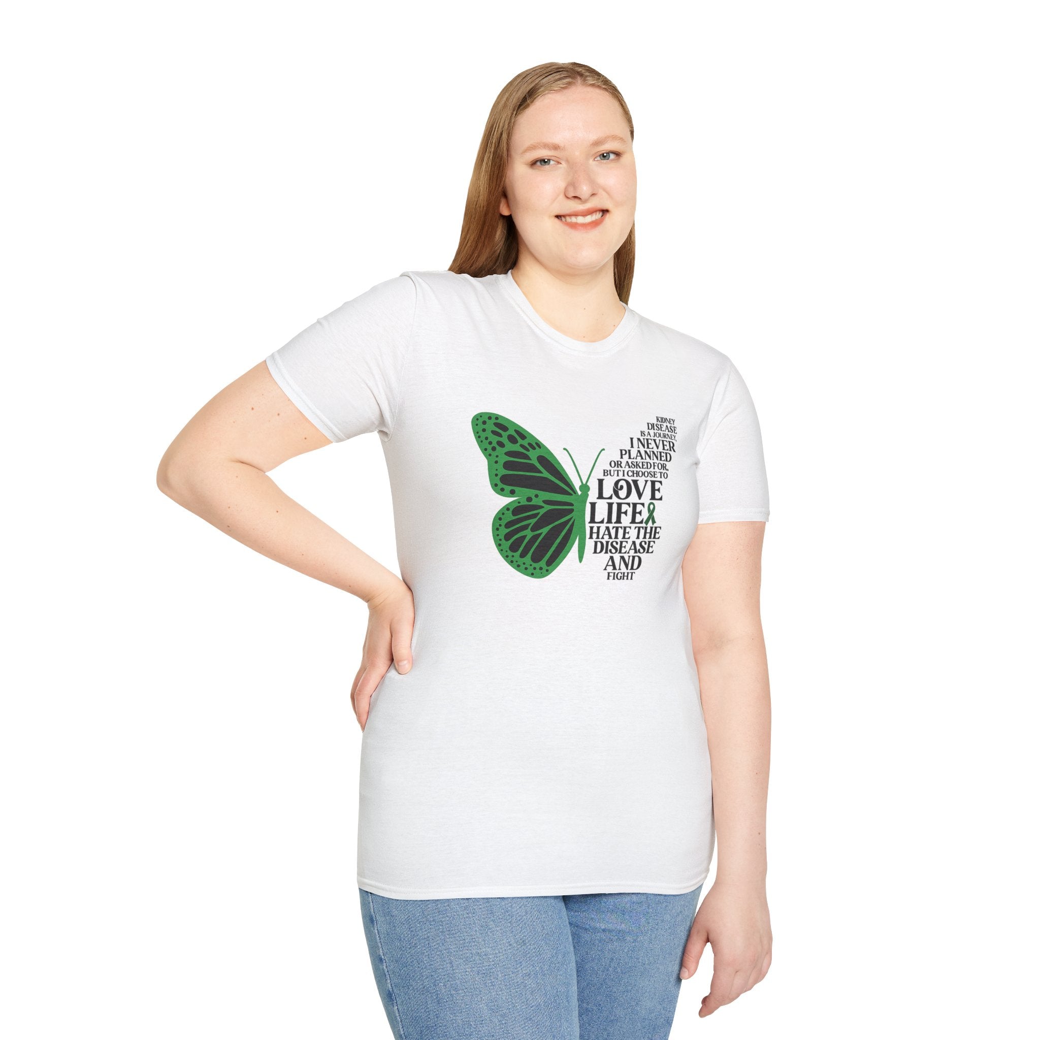 Butterfly Hope T-Shirt — "I Never Planned on Being a Warrior" Inspirational Illness Awareness Tee