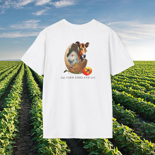 S&J Farm Kirkland LLC BACK ONLY - Unisex Softstyle T-Shirt