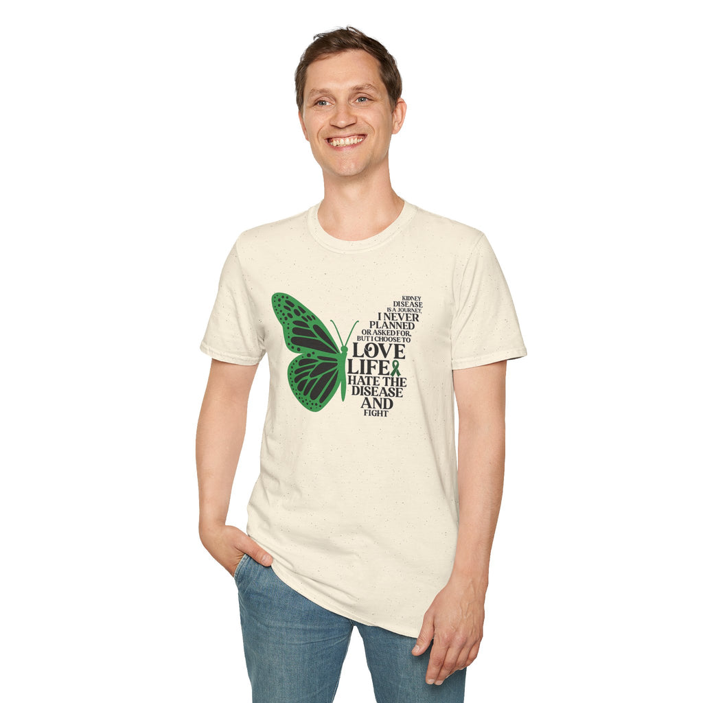 Butterfly Hope T-Shirt — "I Never Planned on Being a Warrior" Inspirational Illness Awareness Tee