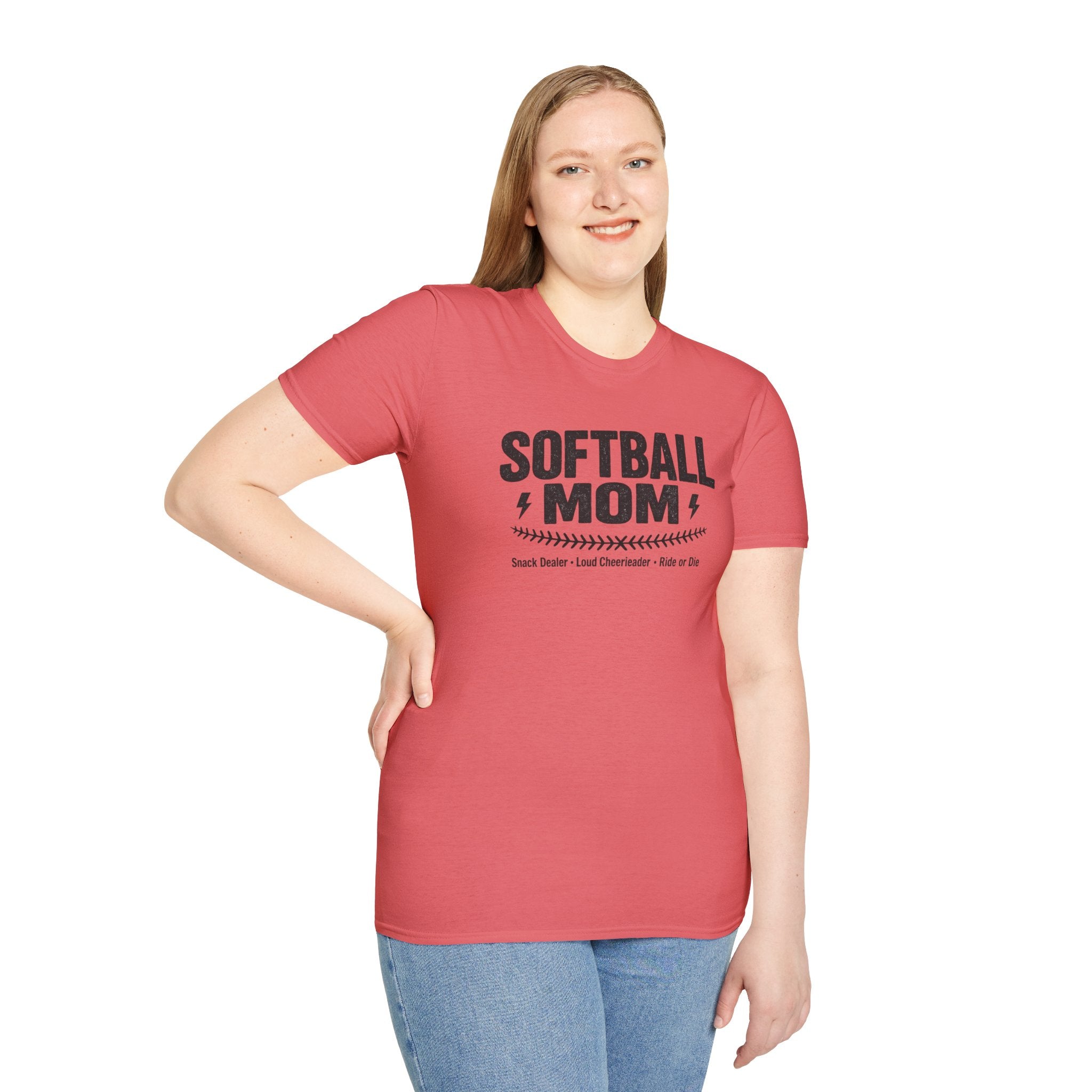 Softball Mom T-Shirt – Proud Softball Mom Tee (Coach, Team Mom Gift)