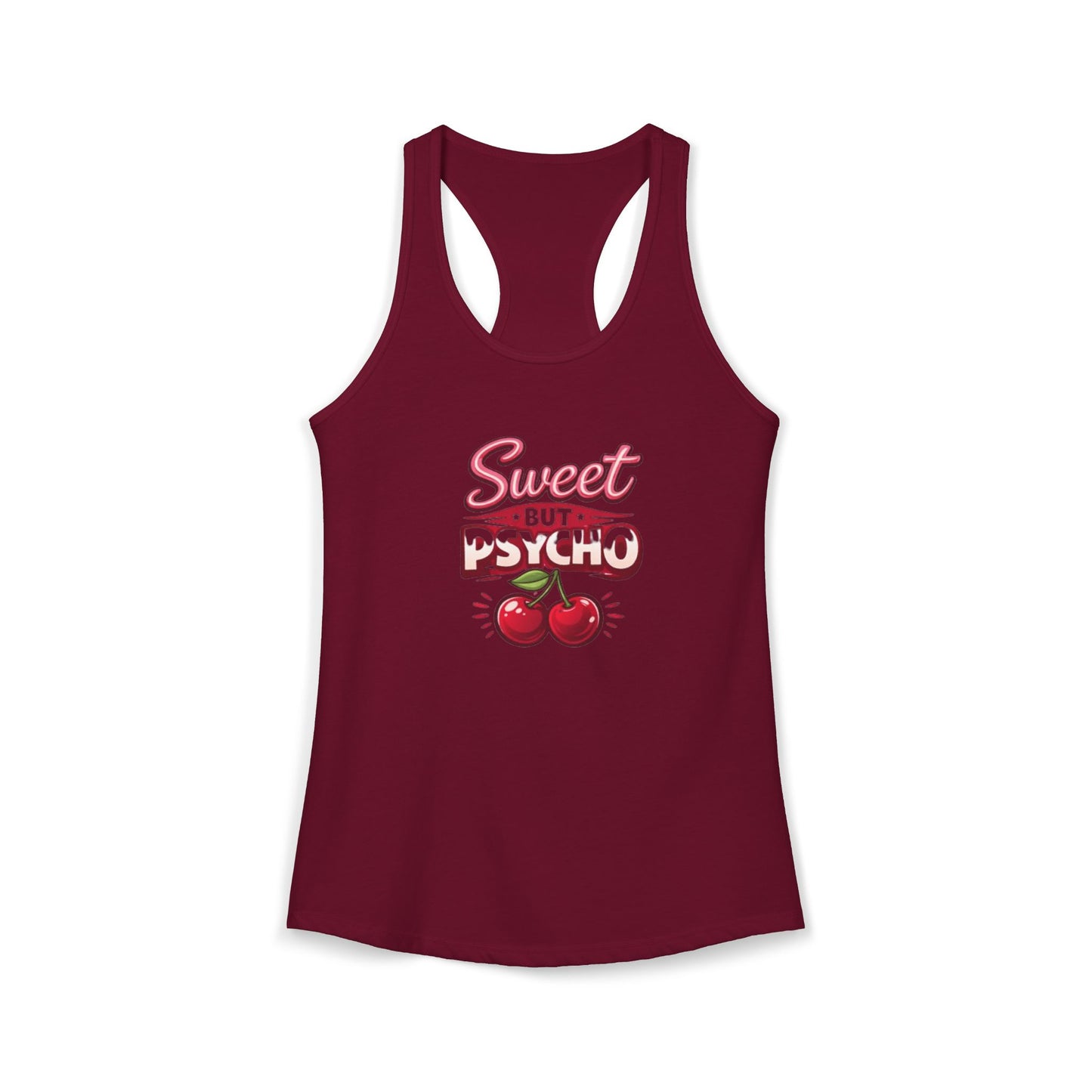 Sweet But Psycho Racerback Tank — Women's Graphic Tank Top