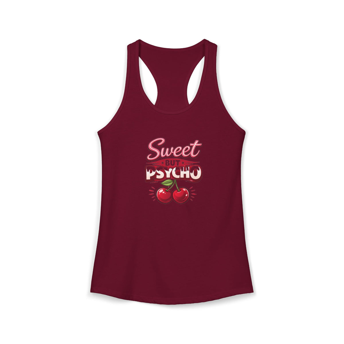 Sweet But Psycho Racerback Tank — Women's Graphic Tank Top
