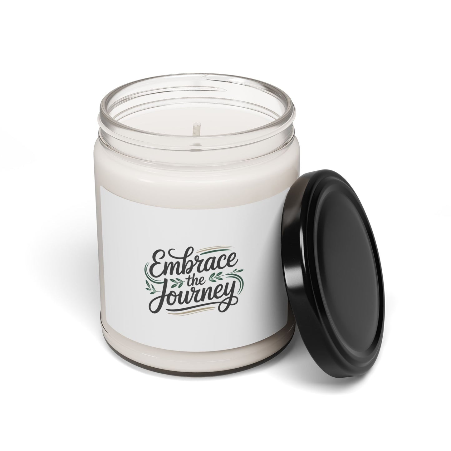 Embrace the Journey Soy Candle, 9oz | Hand-lettered Minimalist Quote