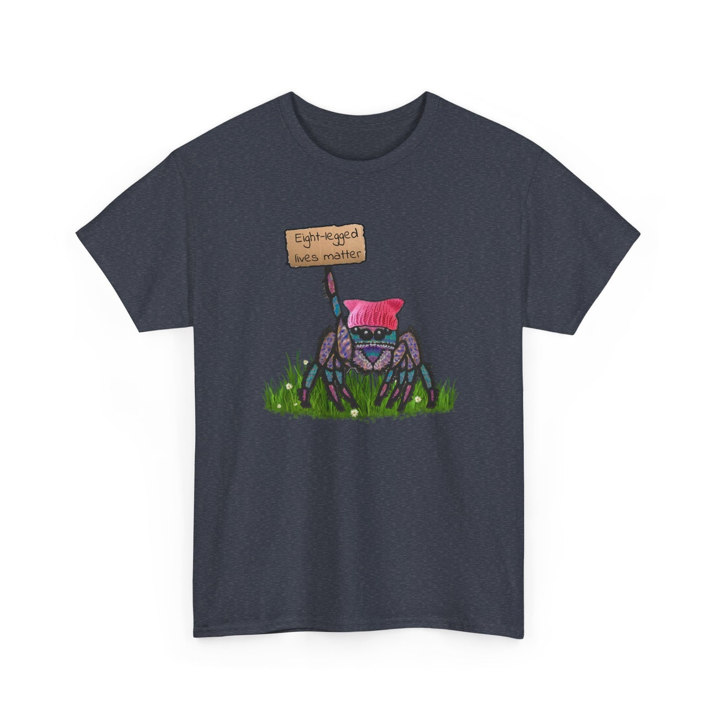 Unisex Heavy Cotton Tee - 'Eight-Legged Lives Matter' Spider Design Shirt