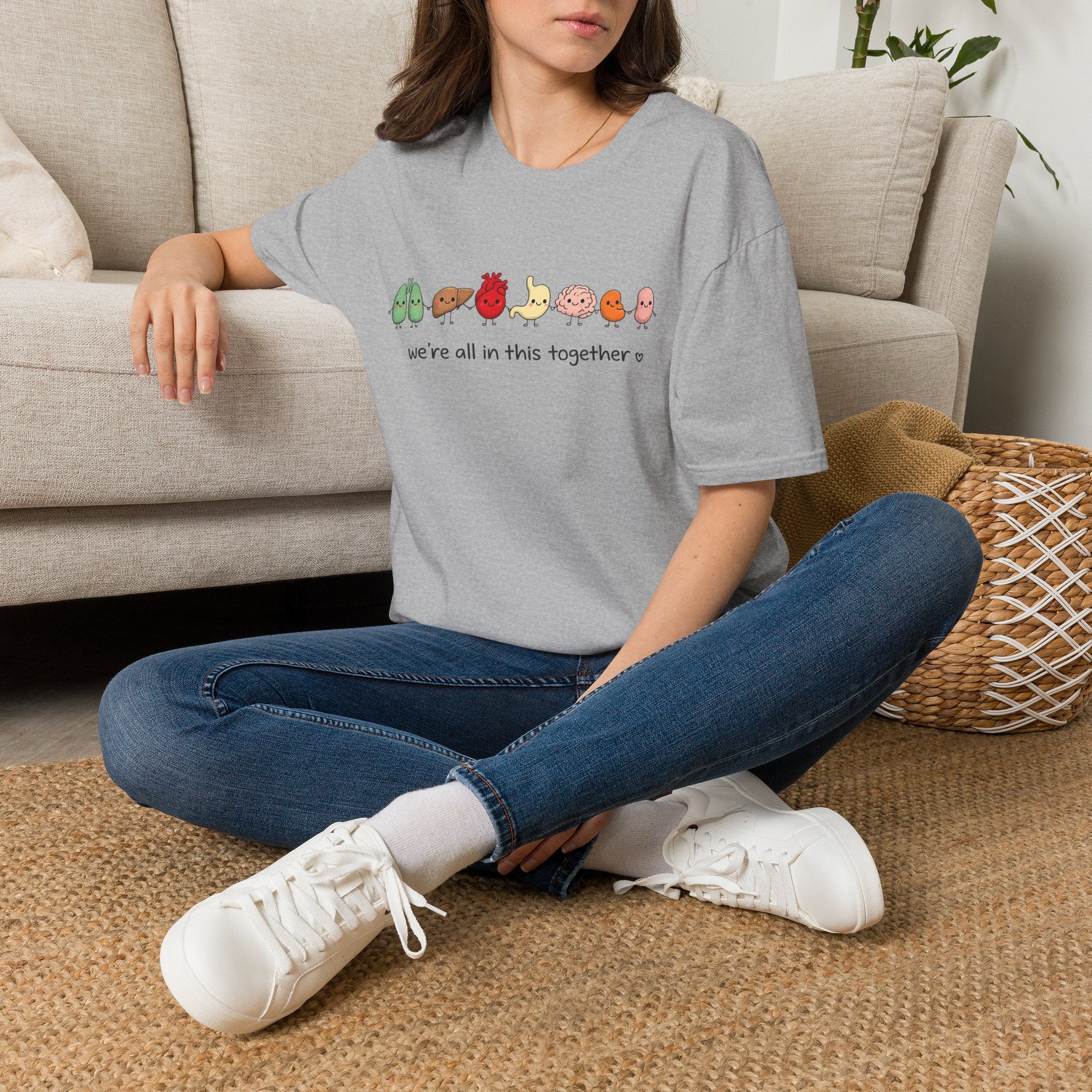 We're All in This Together Cute Organ Organs T-Shirt