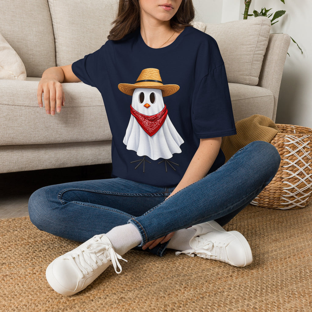 Ghost Chicken Cowboy Halloween Tee 👻🐔