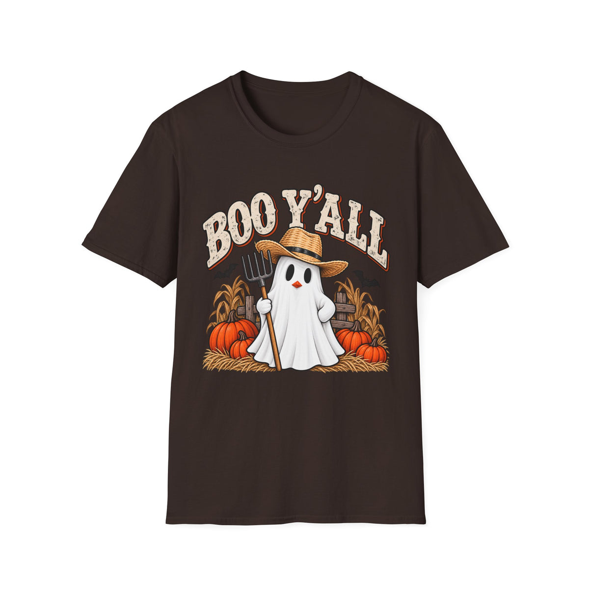 Boo Y’all – Farm Ghost Halloween Tee 👻🎃
