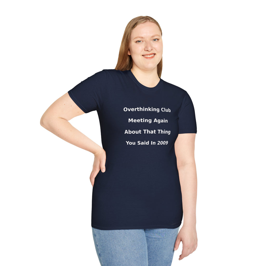 Overthinking Club T-Shirt — Funny Mental Health Tee for Overthinkers