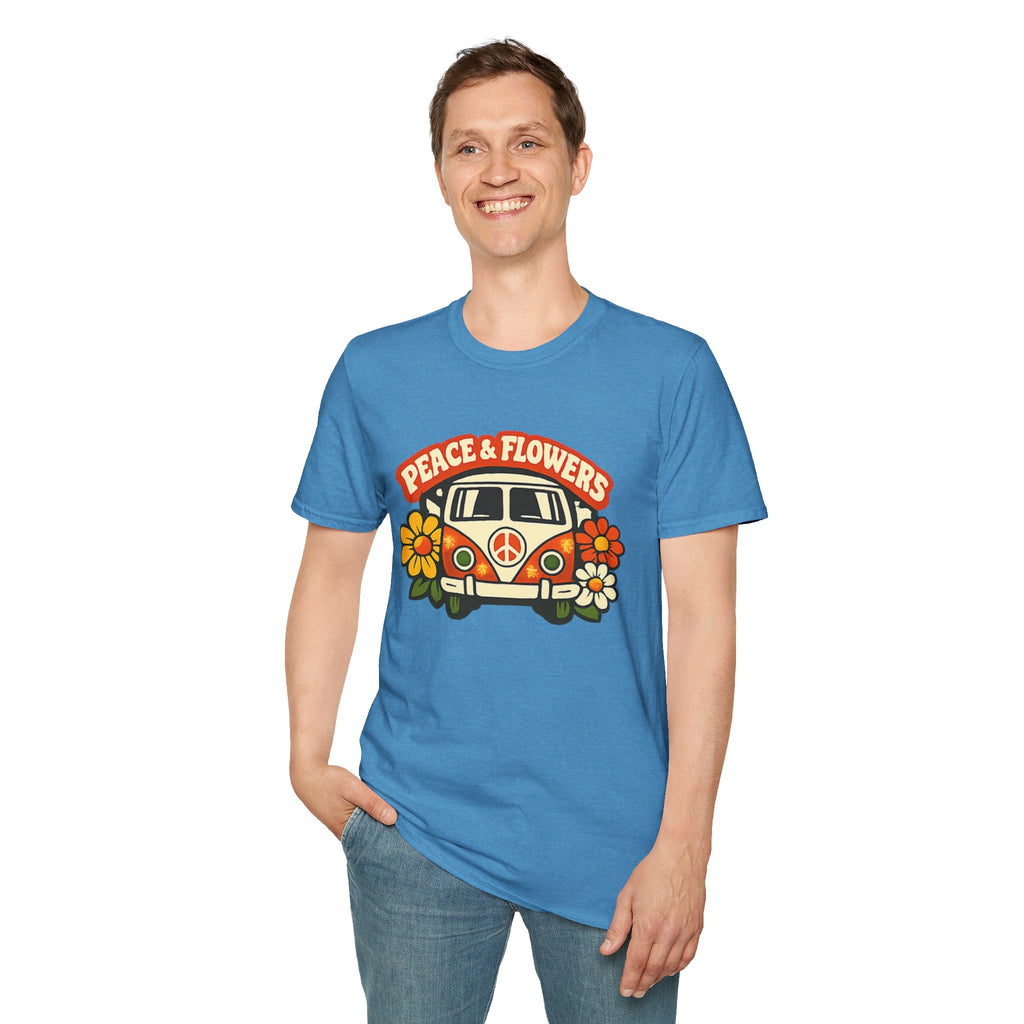Hippie Van Peace & Flowers T-Shirt
