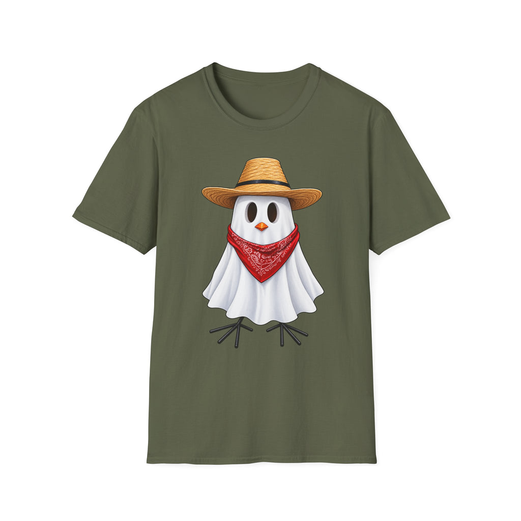 Ghost Chicken Cowboy Halloween Tee 👻🐔