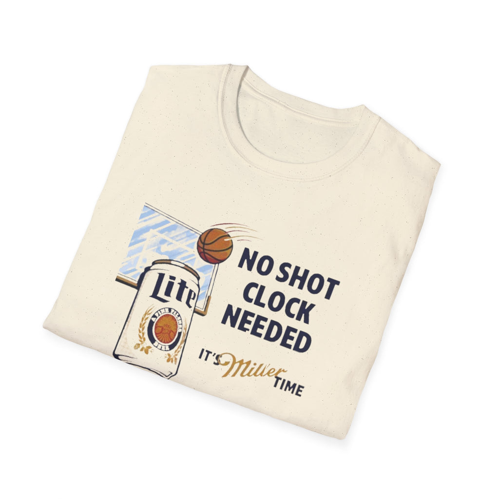 Miller Lite "No Shot Clock Needed" Basketball T-Shirt