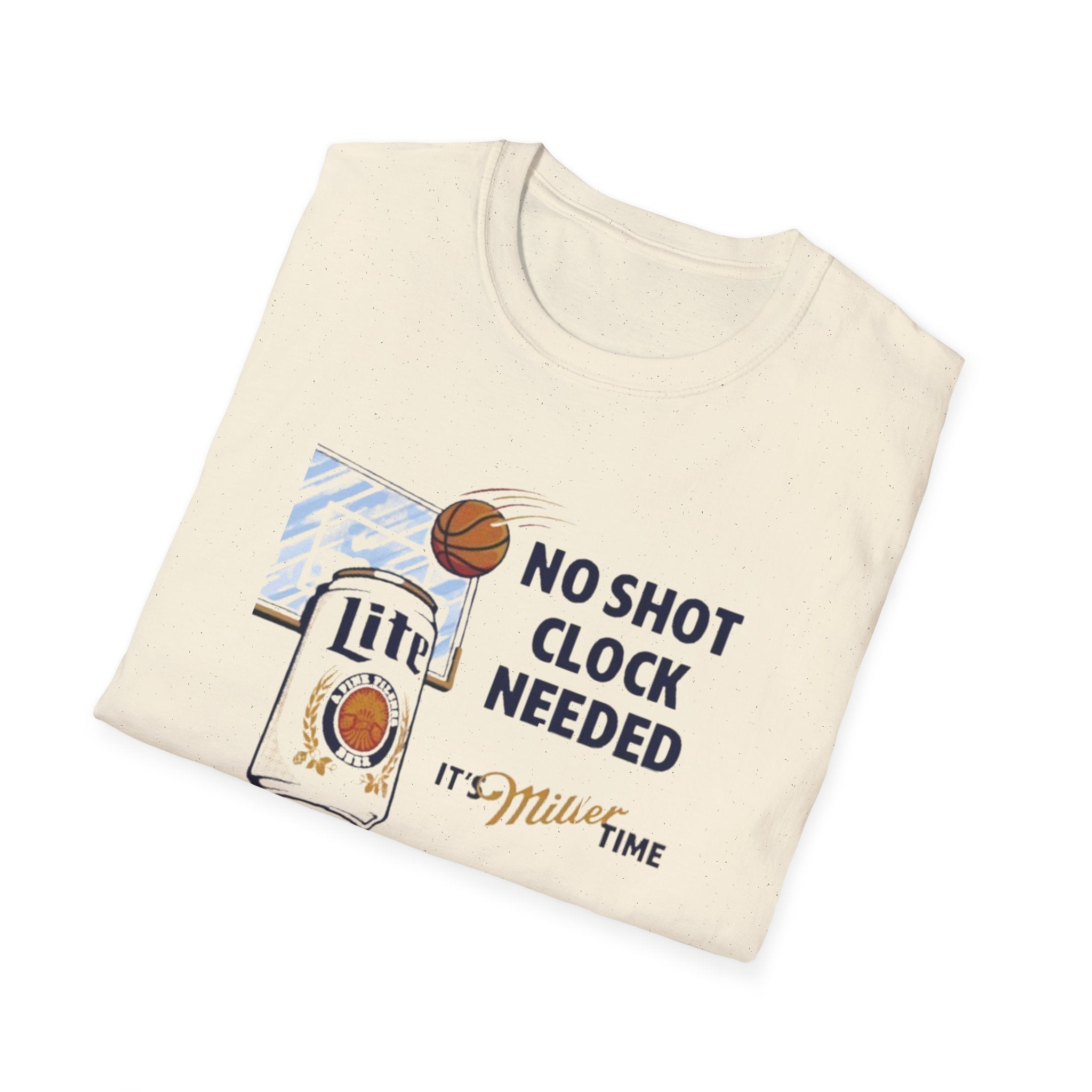 Miller Lite "No Shot Clock Needed" Basketball T-Shirt