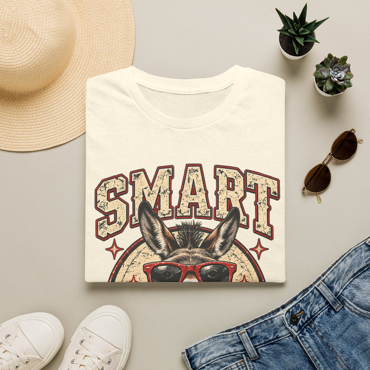 Smart Ass – Funny Donkey Vintage Graphic Tee