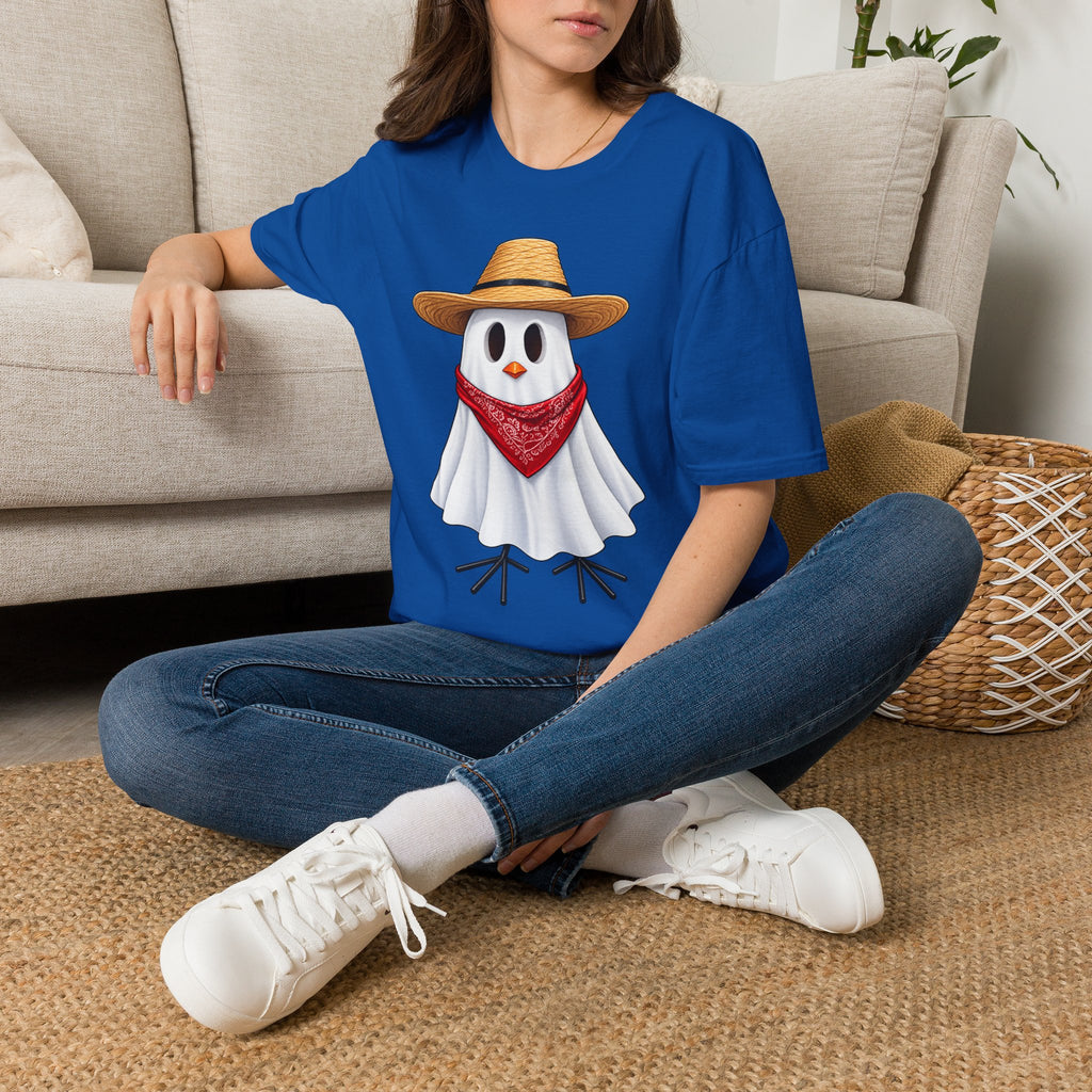 Ghost Chicken Cowboy Halloween Tee 👻🐔