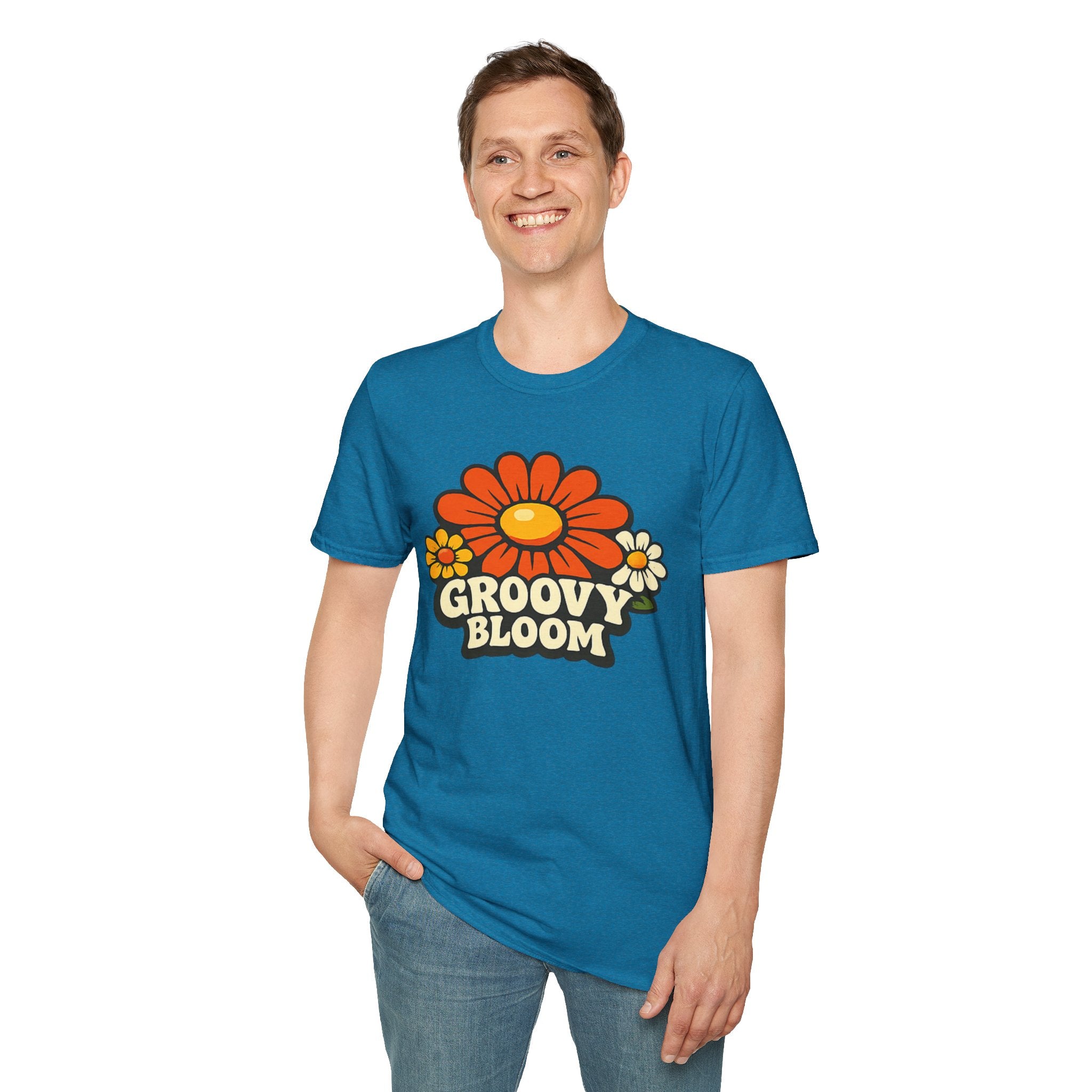 Groovy 70s Bloom T-Shirt — Retro Floral Vintage Vibe