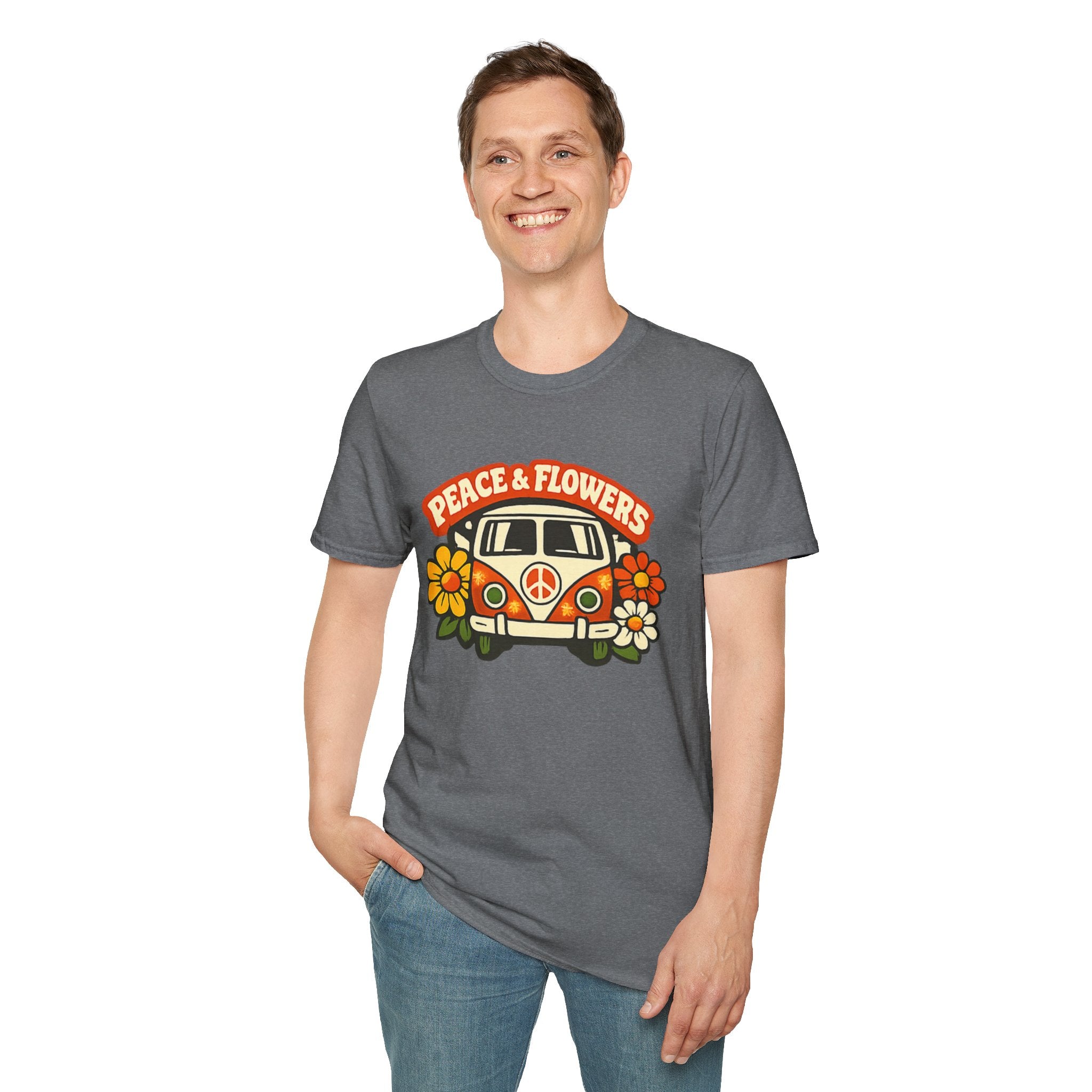 Hippie Van Peace & Flowers T-Shirt