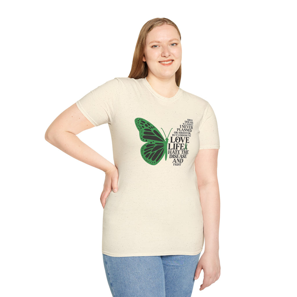Butterfly Hope T-Shirt — "I Never Planned on Being a Warrior" Inspirational Illness Awareness Tee