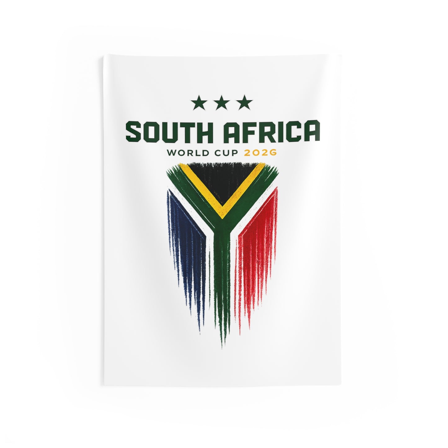 South Africa World Cup 2026 Wall Tapestry — Soccer Flag Drip Design