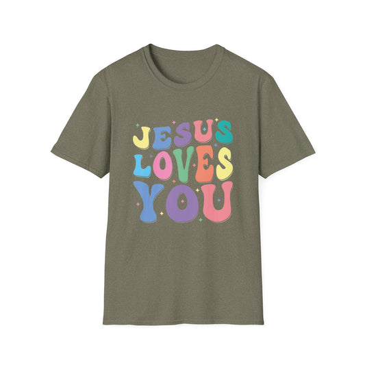 Jesus Loves You - Unisex Softstyle T-Shirt - Fun and Casual Wear for All Occasions