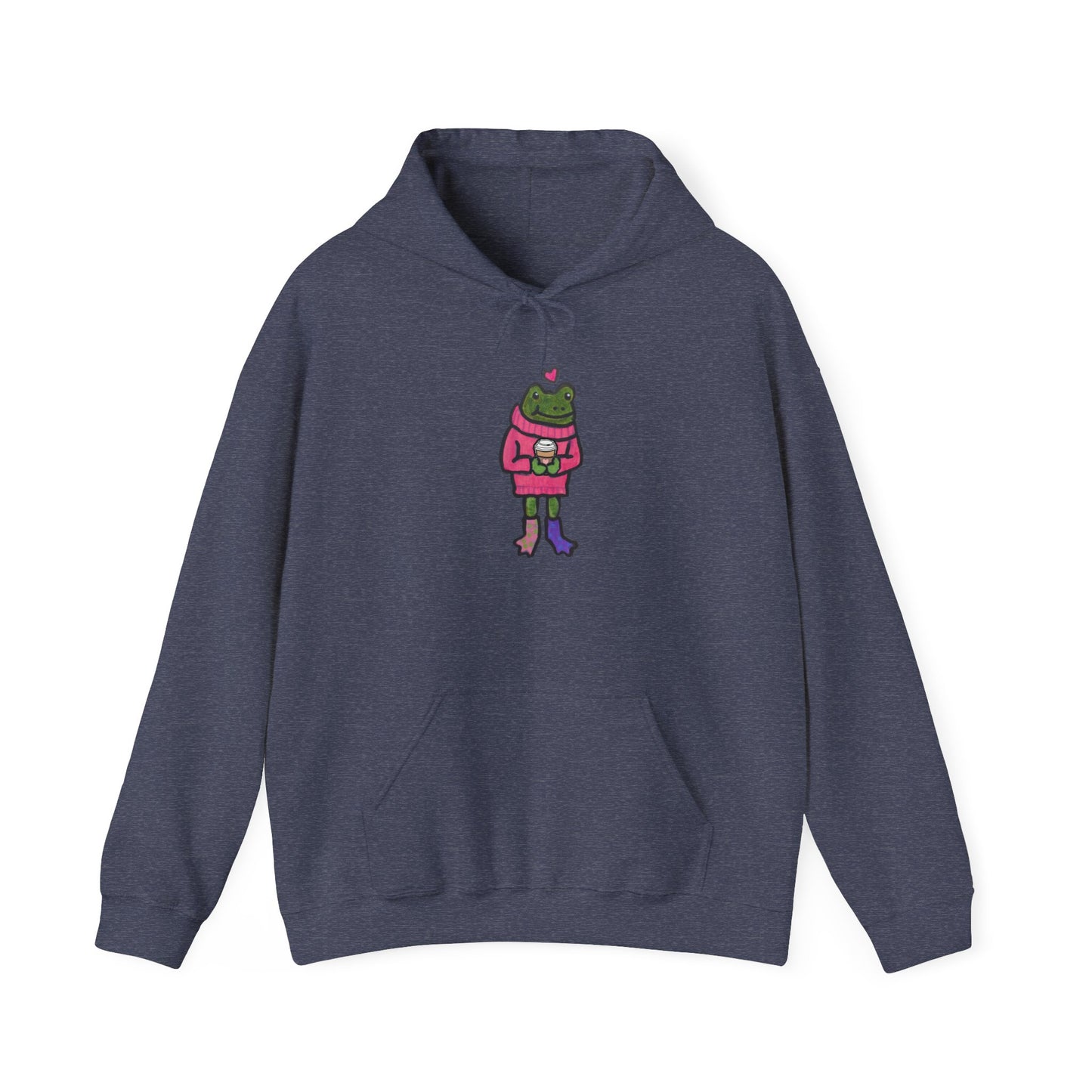 Cute Frog-Themed Unisex Hoodie - Cozy Heavy Blend Sweatshirt for All Occasions
