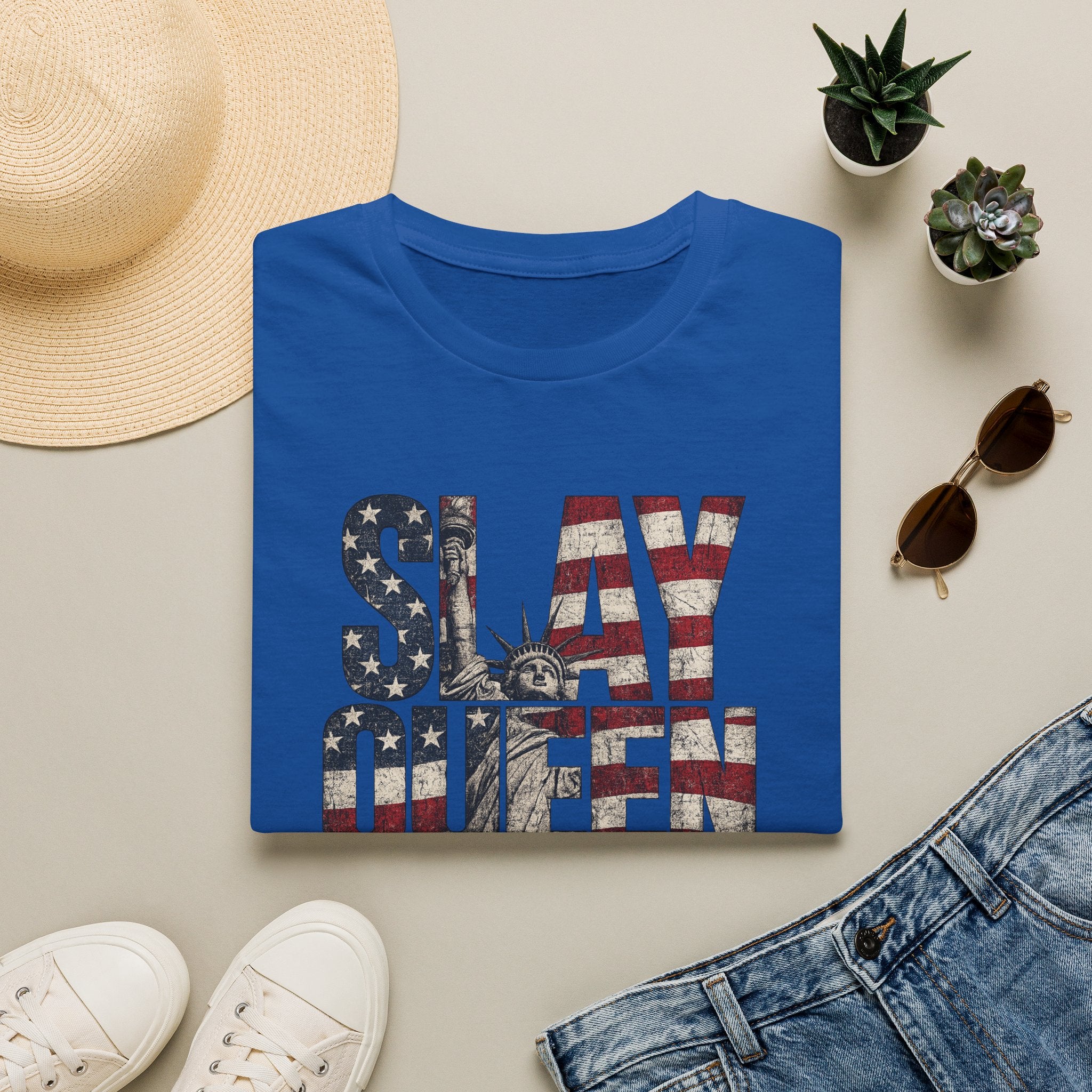 Slay Queen American Flag T-Shirt