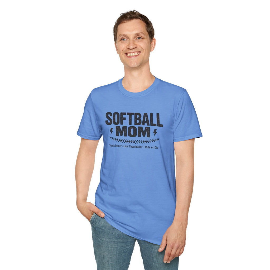 Softball Mom T-Shirt – Proud Softball Mom Tee (Coach, Team Mom Gift)