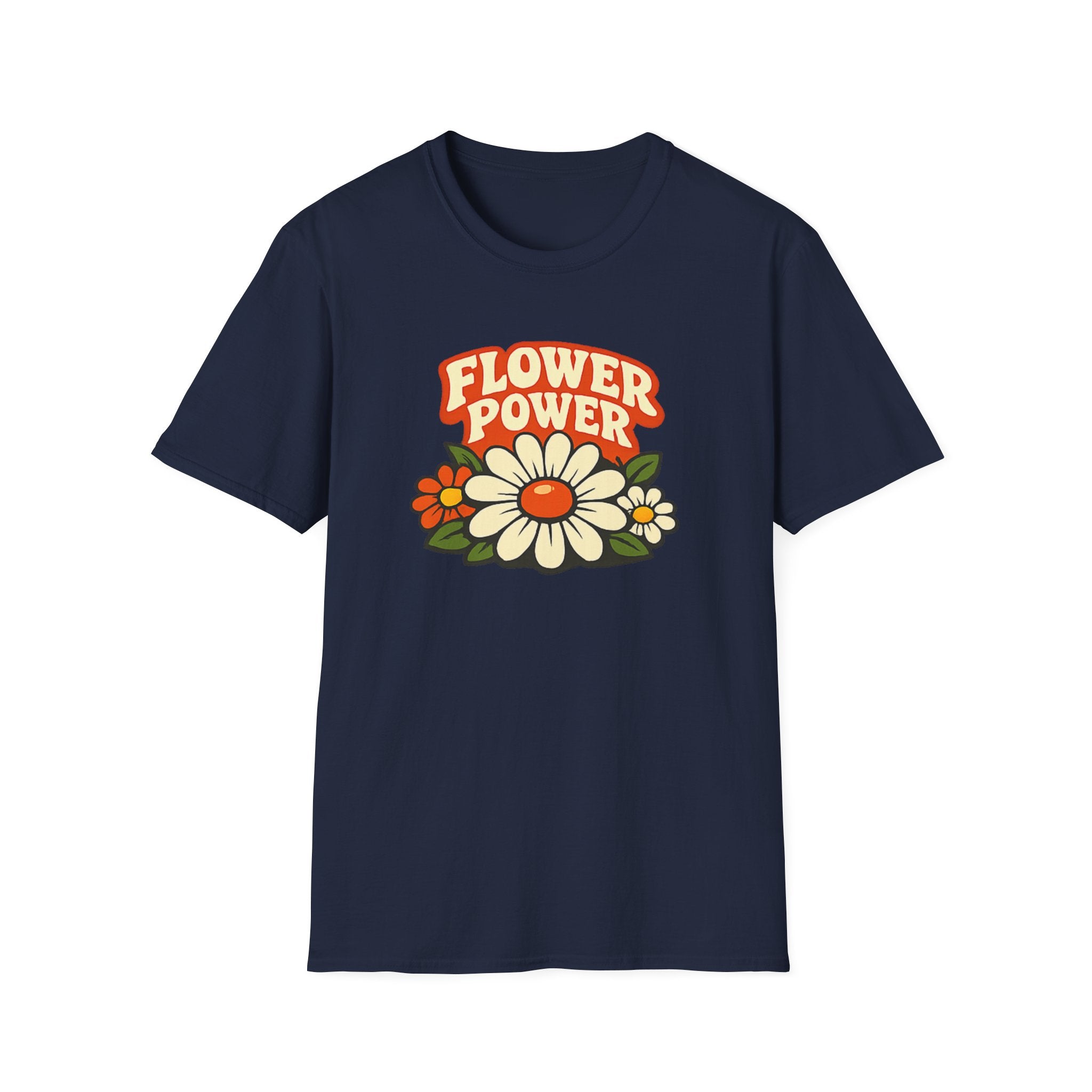 Retro Flower Power Graphic T-Shirt — Vintage 60s Floral Vibe