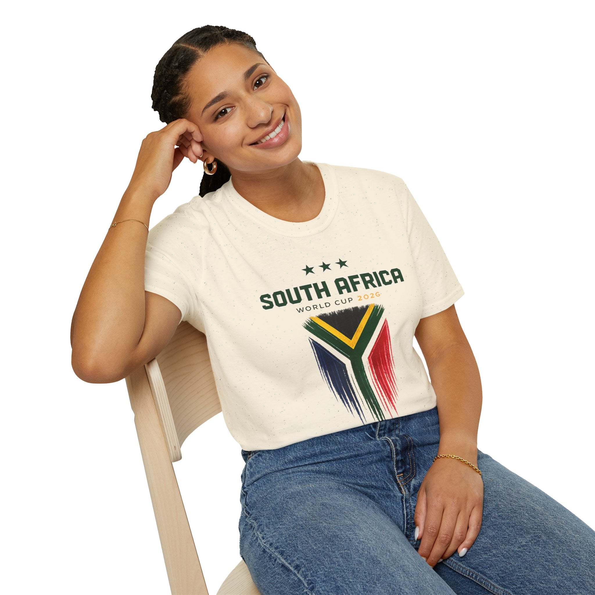 South Africa World Cup T-Shirt — Distressed Flag Soccer Fan Tee