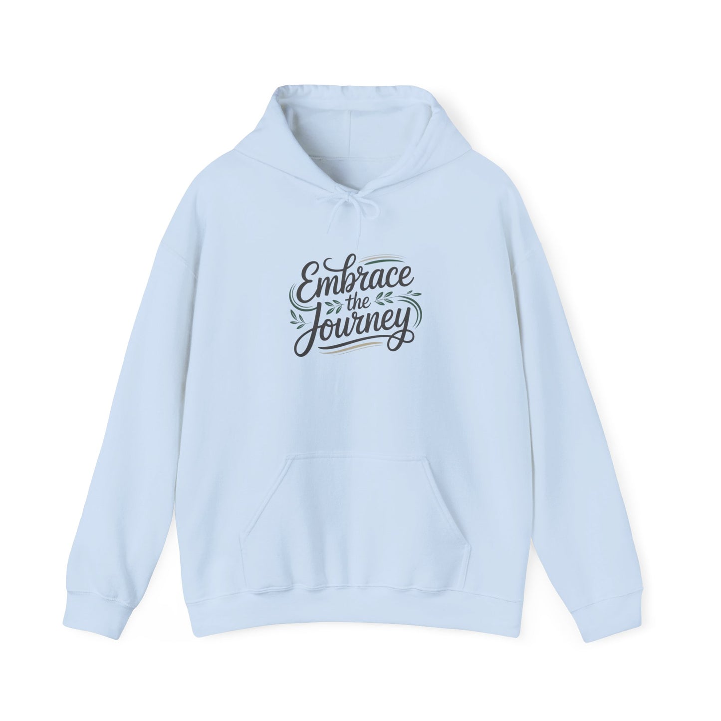 Embrace the Journey hoodie | hand-lettered minimalist quote, script typography