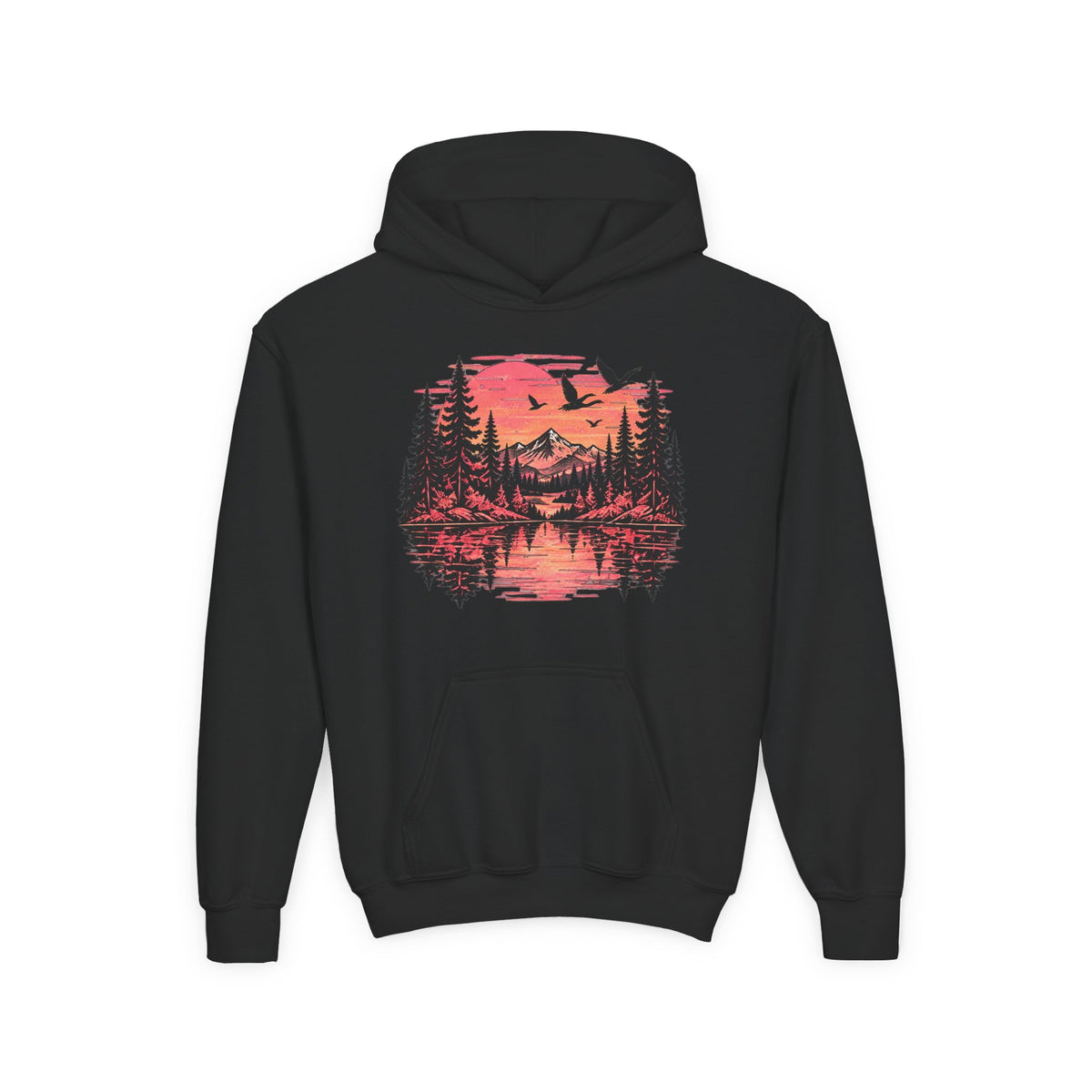 Wild Sunset Mountain Youth Hoodie