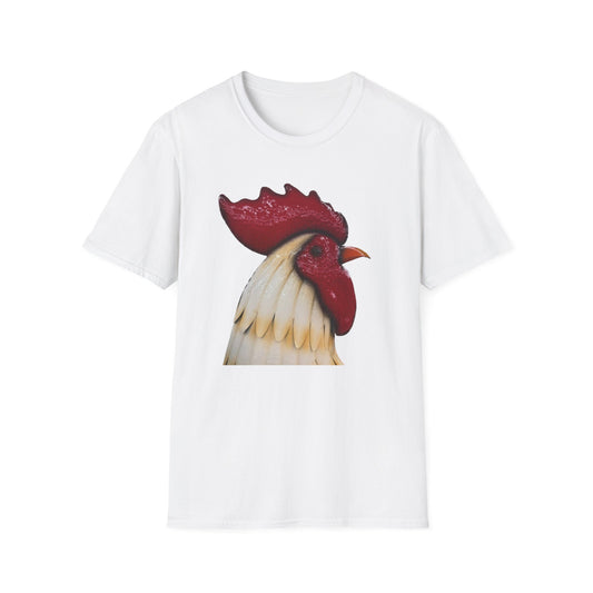 Vintage Rooster Unisex Tee, Softstyle Farm Animal Shirt, Gift for Chicken Lovers, Funny Hen Apparel, Casual Everyday Wear