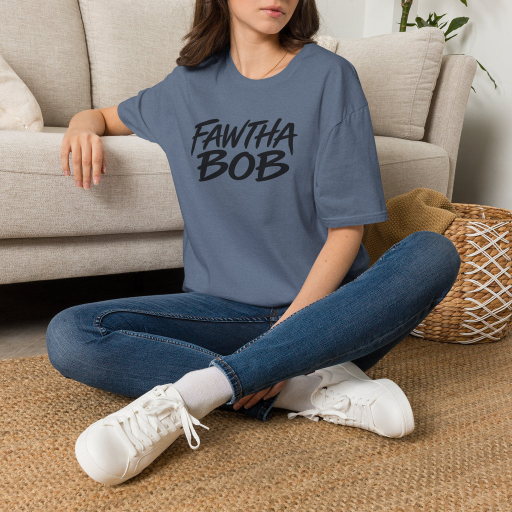 Fawtha Bob Graphic T‑Shirt — Bold Script Casual Tee