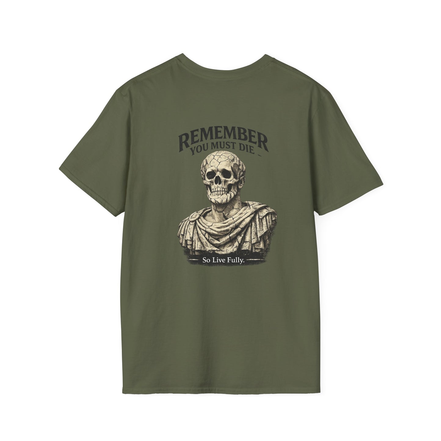 Memento Mori T-Shirt — Minimalist Latin Remembrance Tee