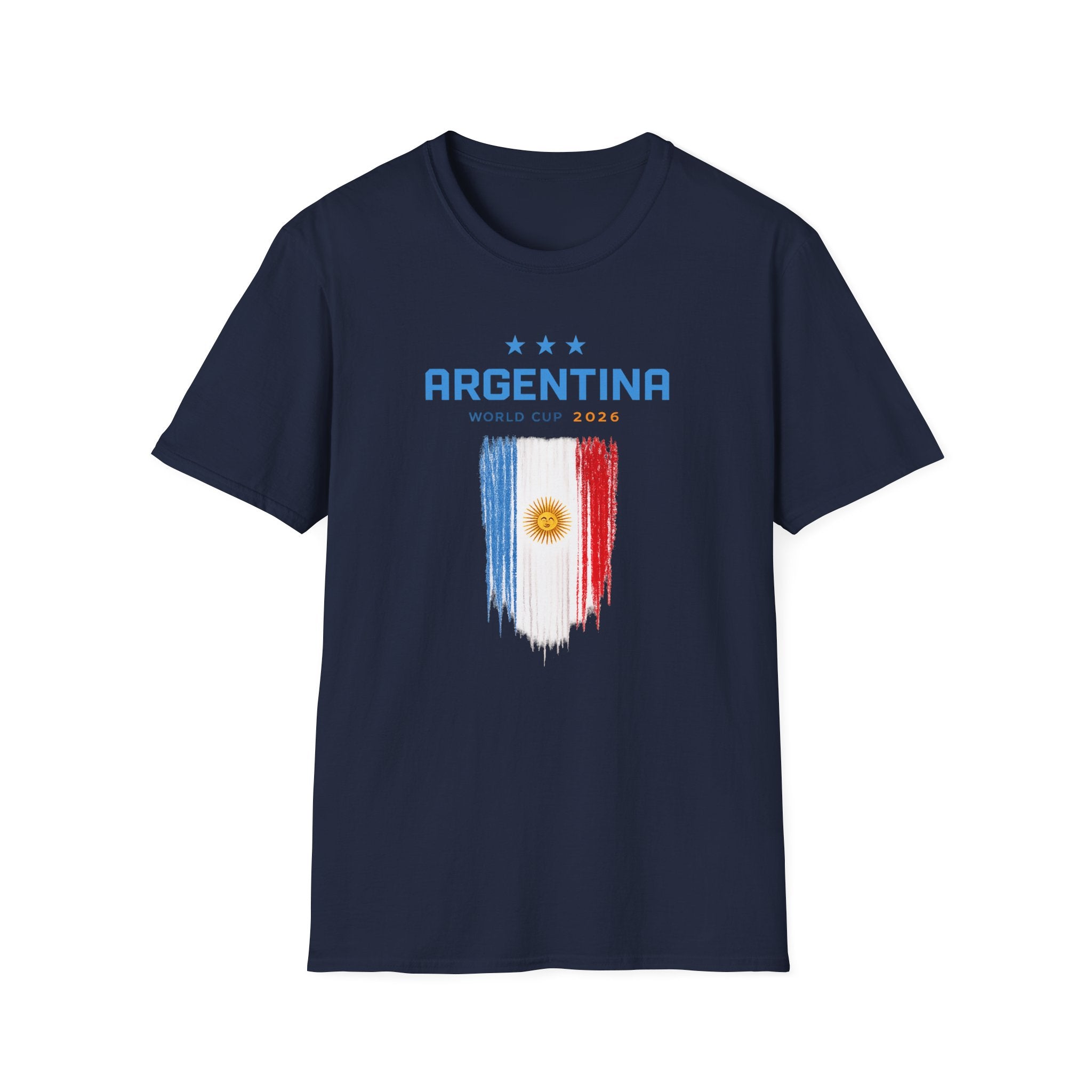 Argentina World Cup T-Shirt – Distressed Flag & Crest Soccer Tee