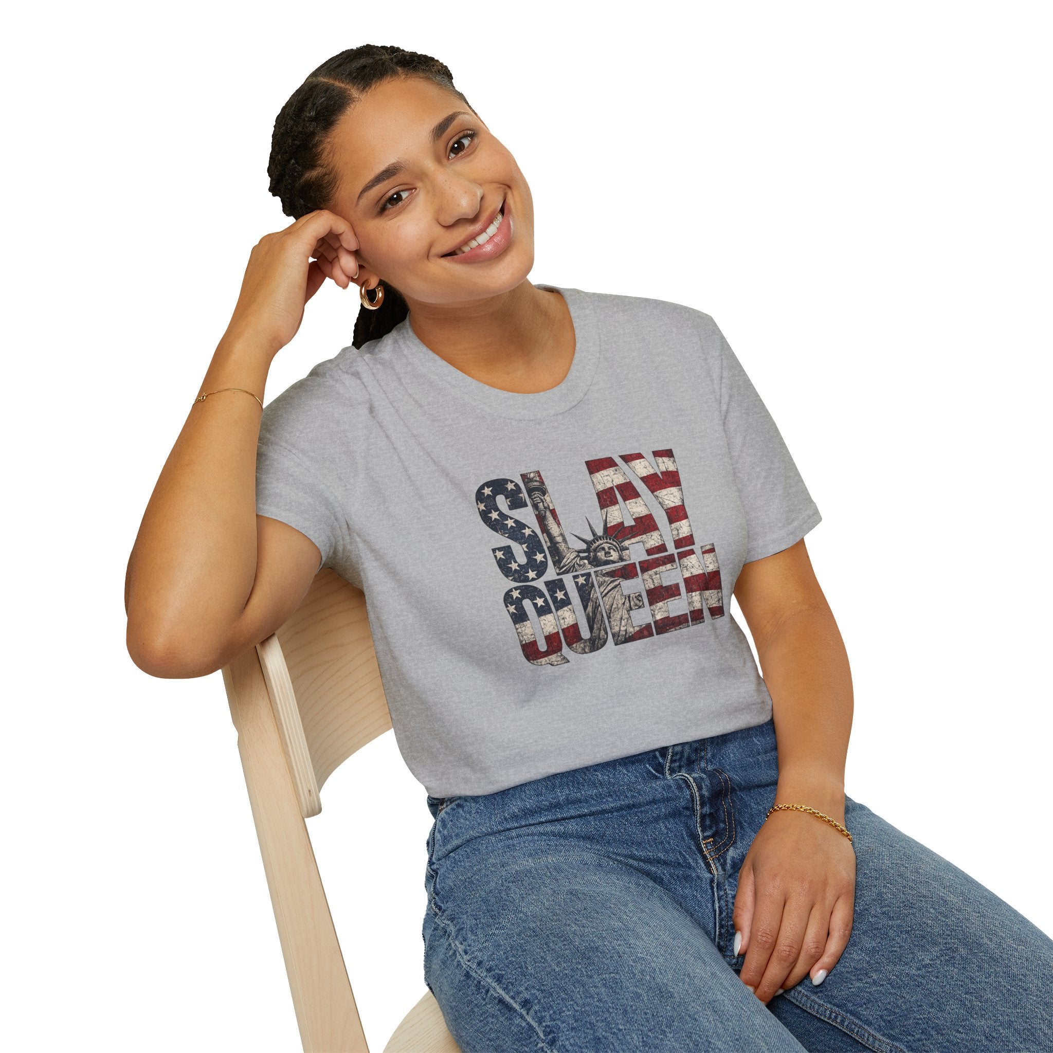 Slay Queen American Flag T-Shirt